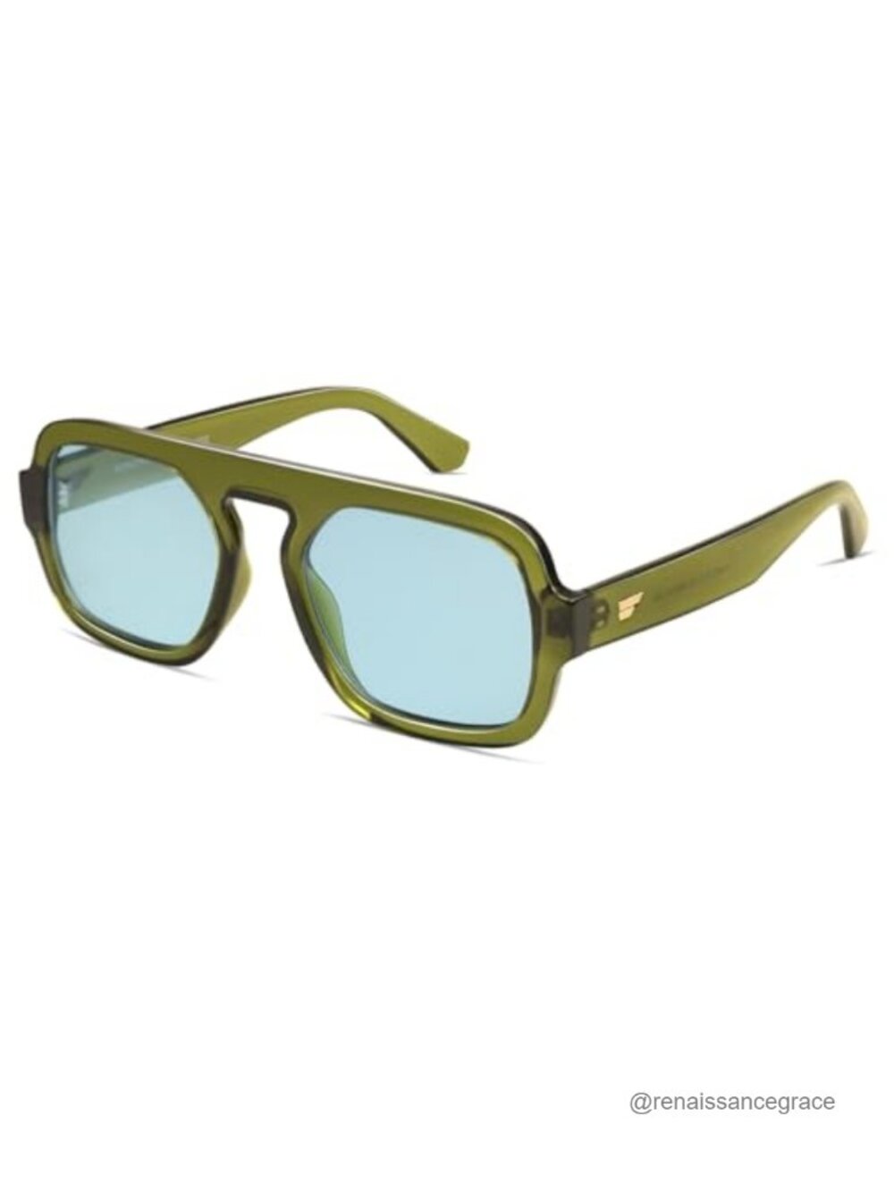 Retro Square Aviator Sunglasses for Women Men UV400 Protection Oversized Frame